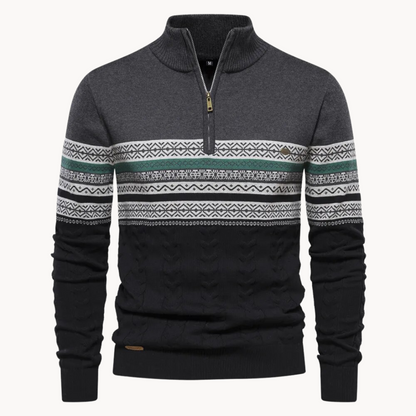 Sohan | Klassieke pullover met ritsdetail