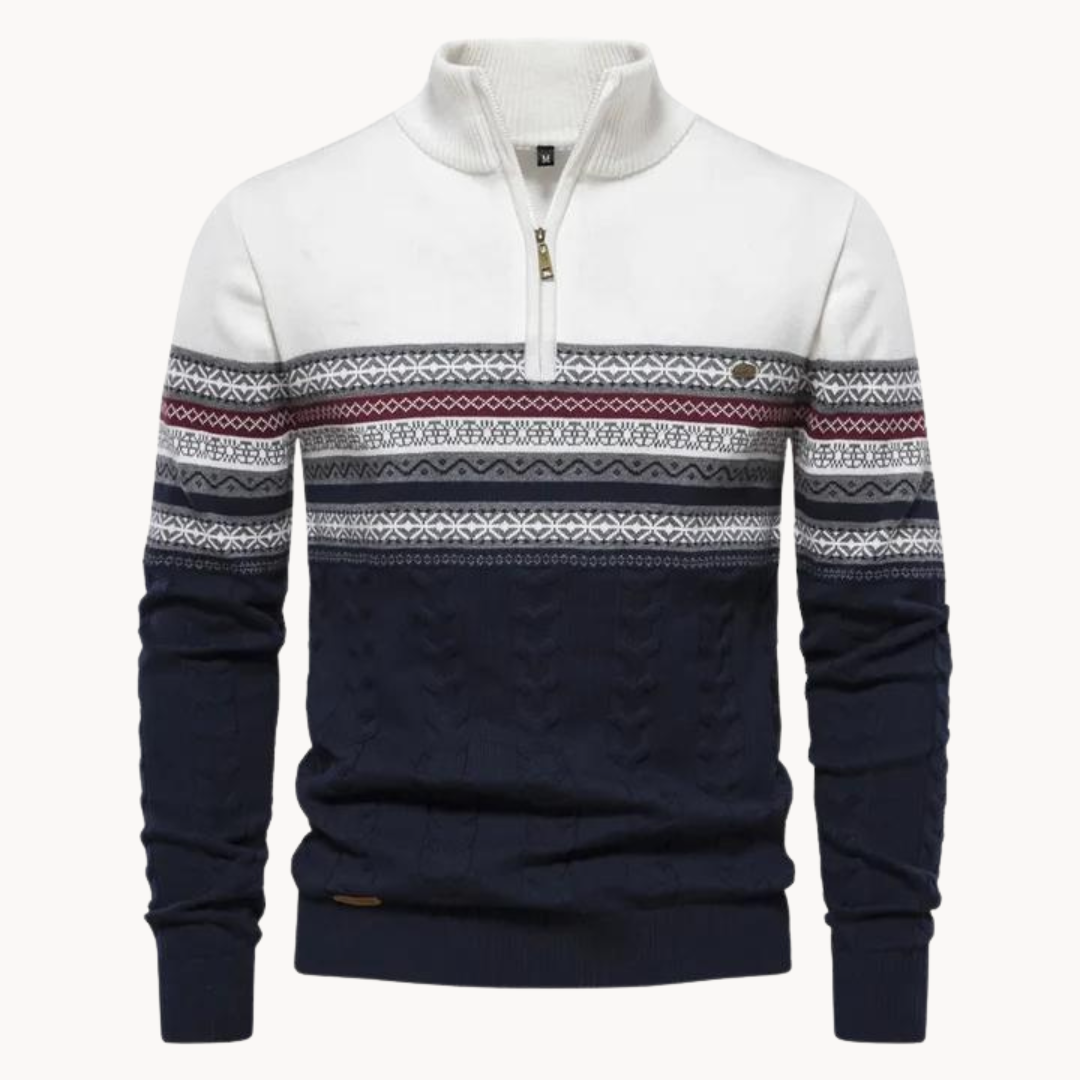 Sohan | Klassieke pullover met ritsdetail