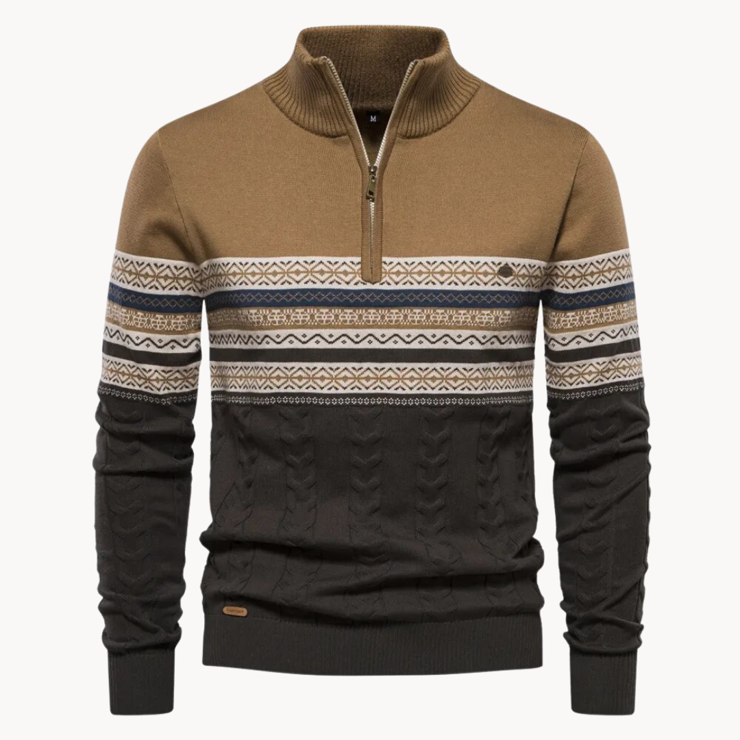 Sohan | Klassieke pullover met ritsdetail