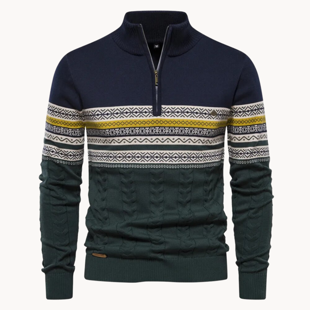 Sohan | Klassieke pullover met ritsdetail