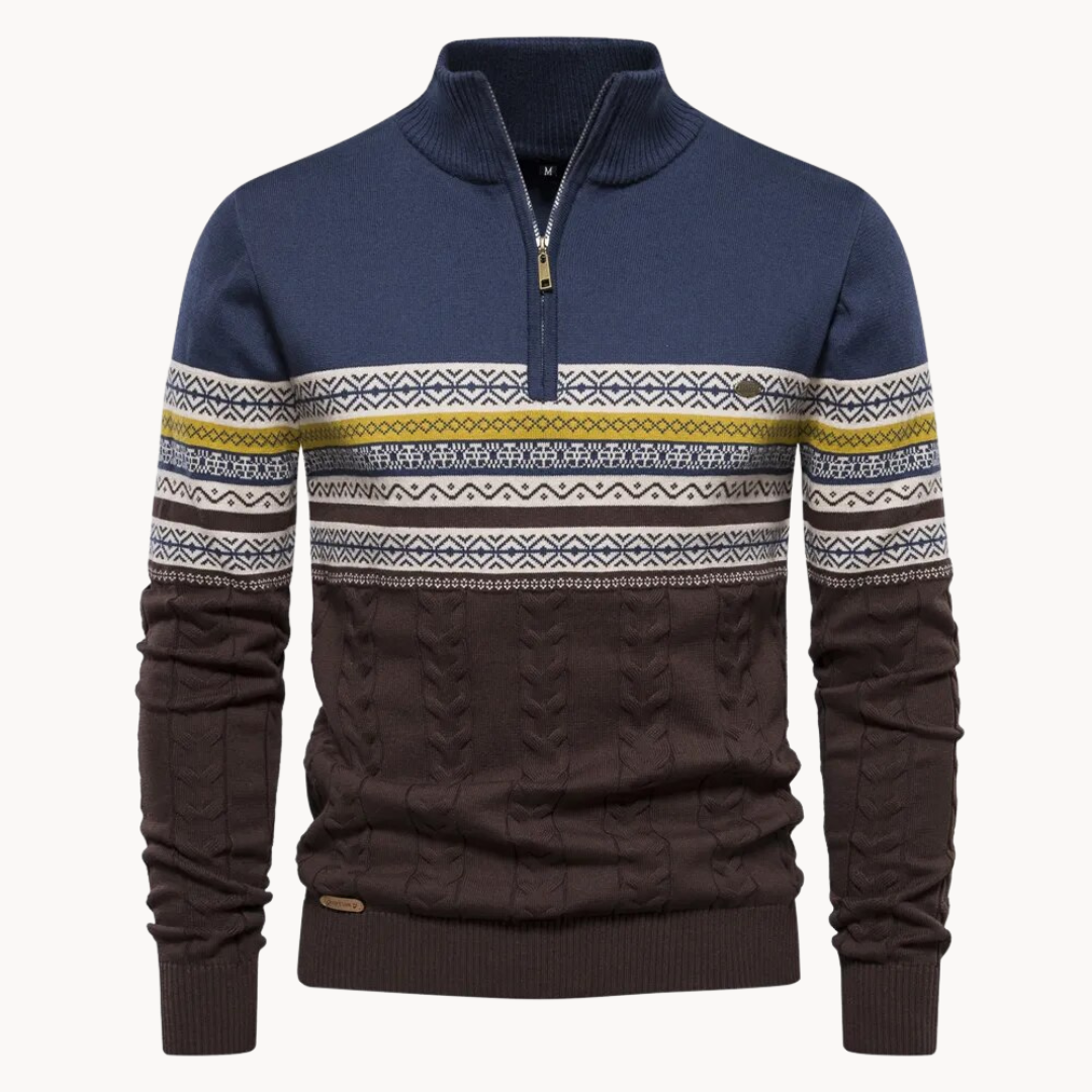 Sohan | Klassieke pullover met ritsdetail