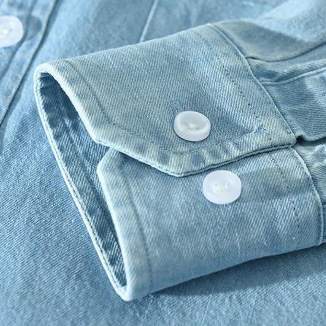 Declan | Denim shirt met tijdloze puntkraag