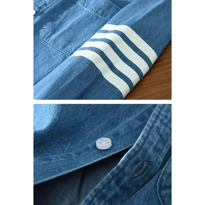 Declan | Denim shirt met tijdloze puntkraag