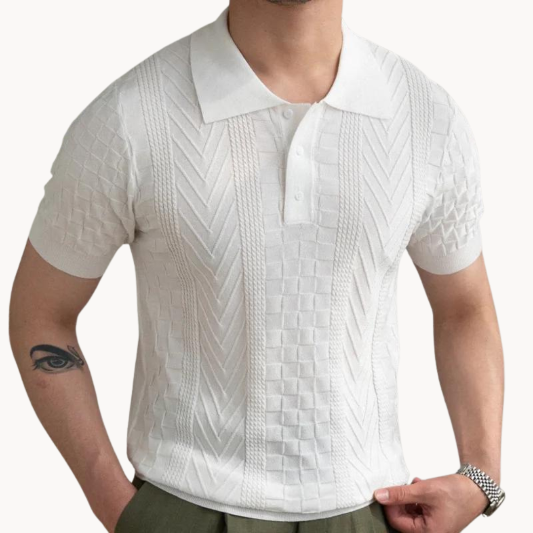 Dante  | Luxe Jacquard Poloshirt voor Heren