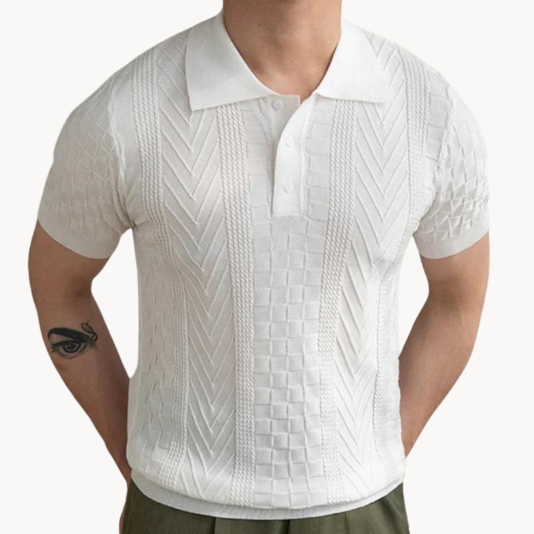 Dante  | Luxe Jacquard Poloshirt voor Heren