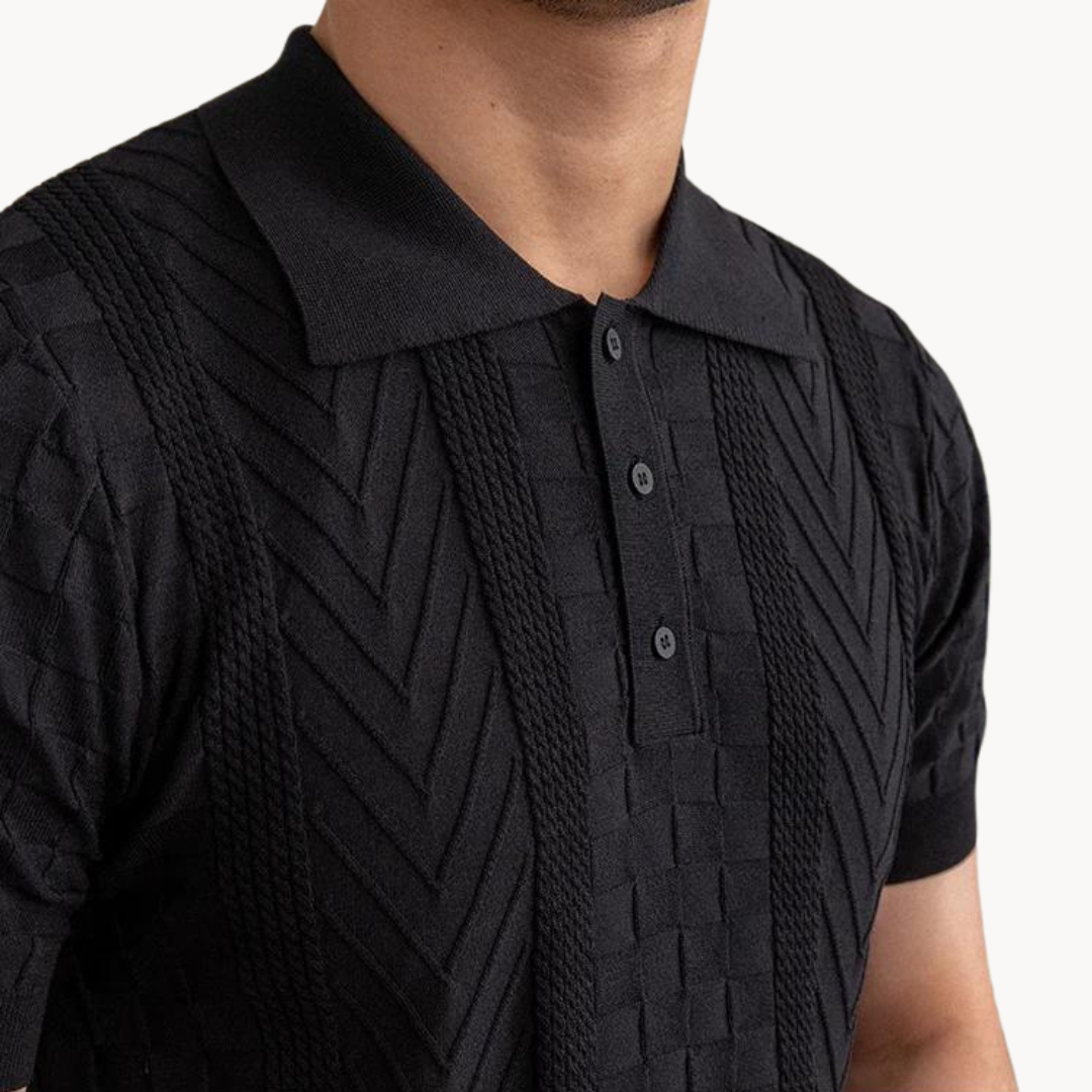 Dante  | Luxe Jacquard Poloshirt voor Heren